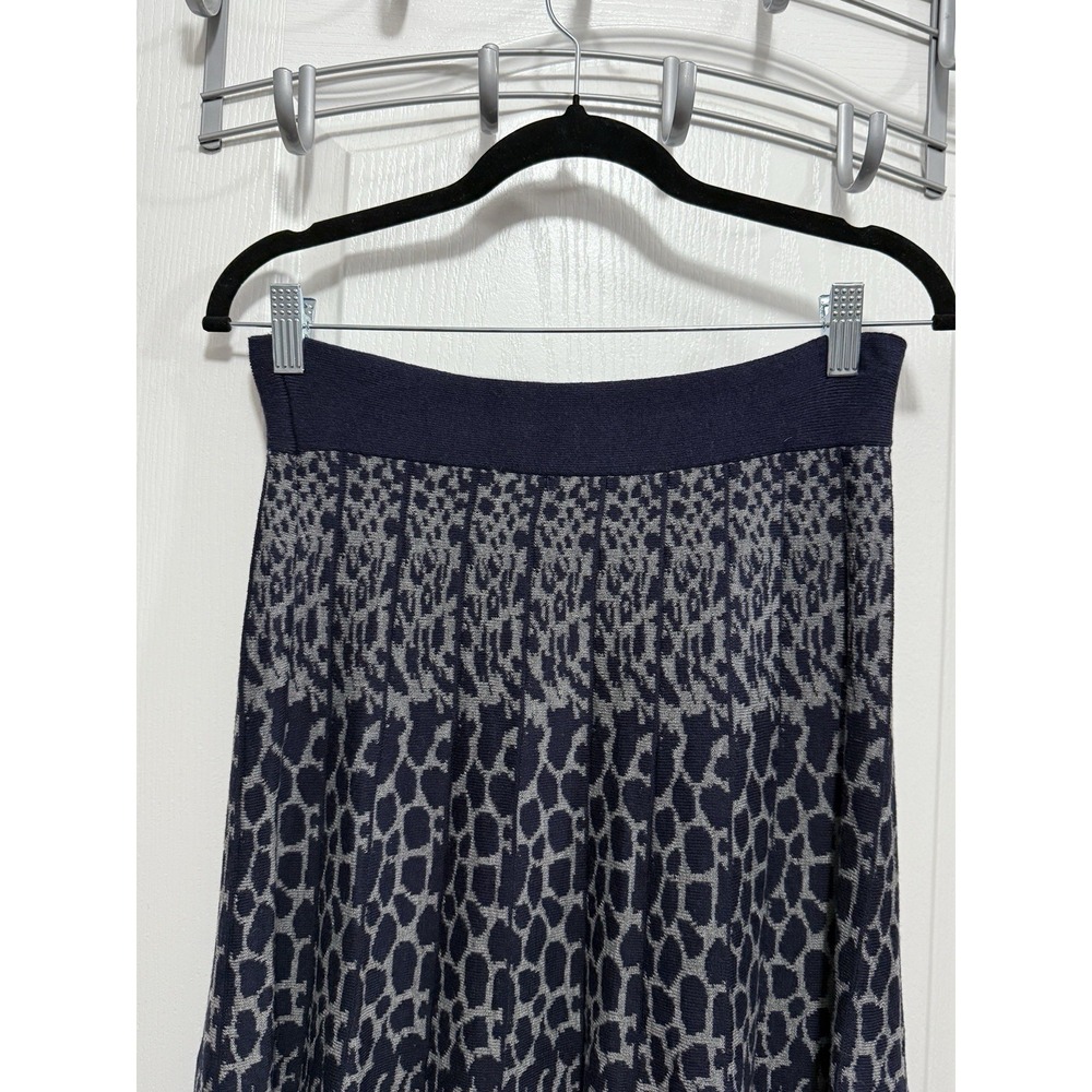 NWT Project By Kikit Womens M Animal Print Knit Midi Skirt Elastic Waist Preppy - Picture 10 of 15
